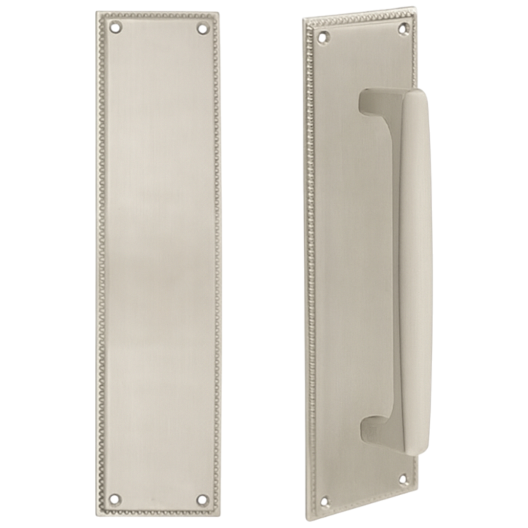 12 Inch Solid Brass Knoxville Urban Modern Push & Pull Door Set