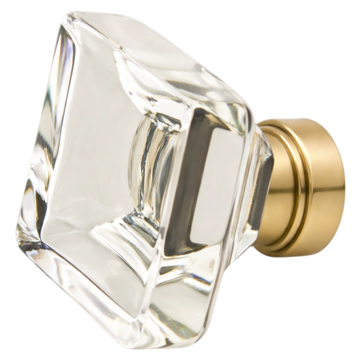1 5/8 Inch Clear Crystal Glass Lido Cabinet & Furniture Knob