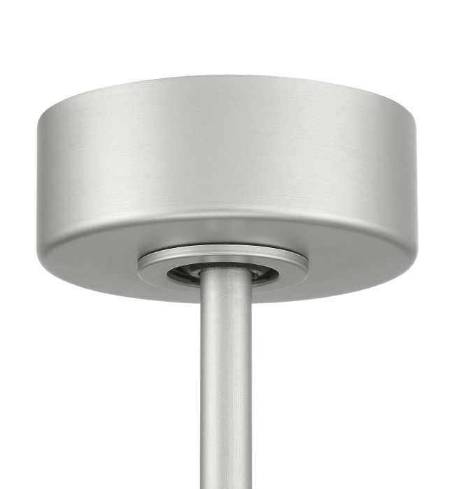 ##Antique Hardware## 20" Taylor Indoor/Outdoor (Damp) in Painted Nickel w/ Clear Acrylic Blades