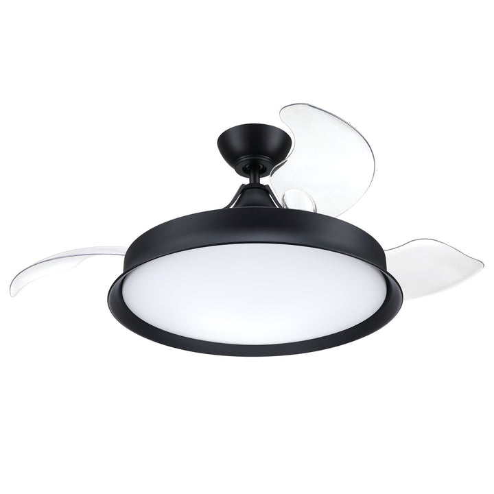 42" Union in Flat Black w/ Clear Acrylic Blades