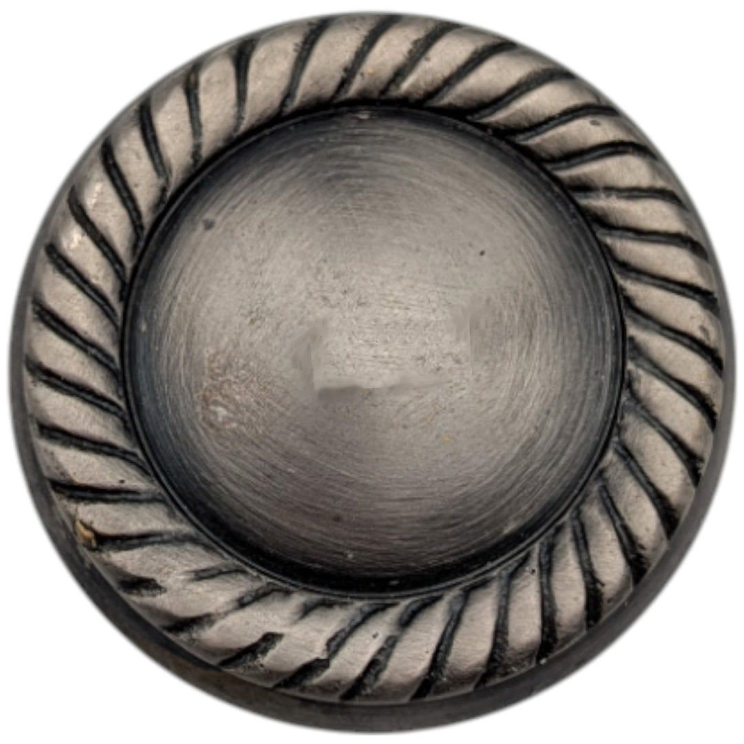 ##Antique Hardware## 1 1/4 Inch Solid Brass Round Georgian Roped Cabinet & Furniture Knob