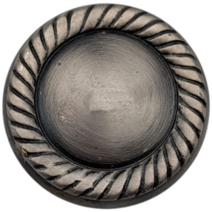 ##Antique Hardware## 1 1/4 Inch Solid Brass Round Georgian Roped Cabinet & Furniture Knob