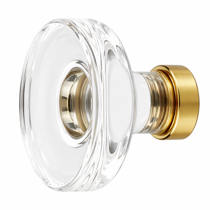 1 1/4 Inch Clear Crystal Glass Grayson Cabinet & Furniture Knob