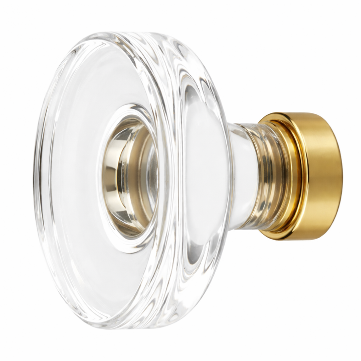 1 1/4 Inch Clear Crystal Glass Grayson Cabinet & Furniture Knob