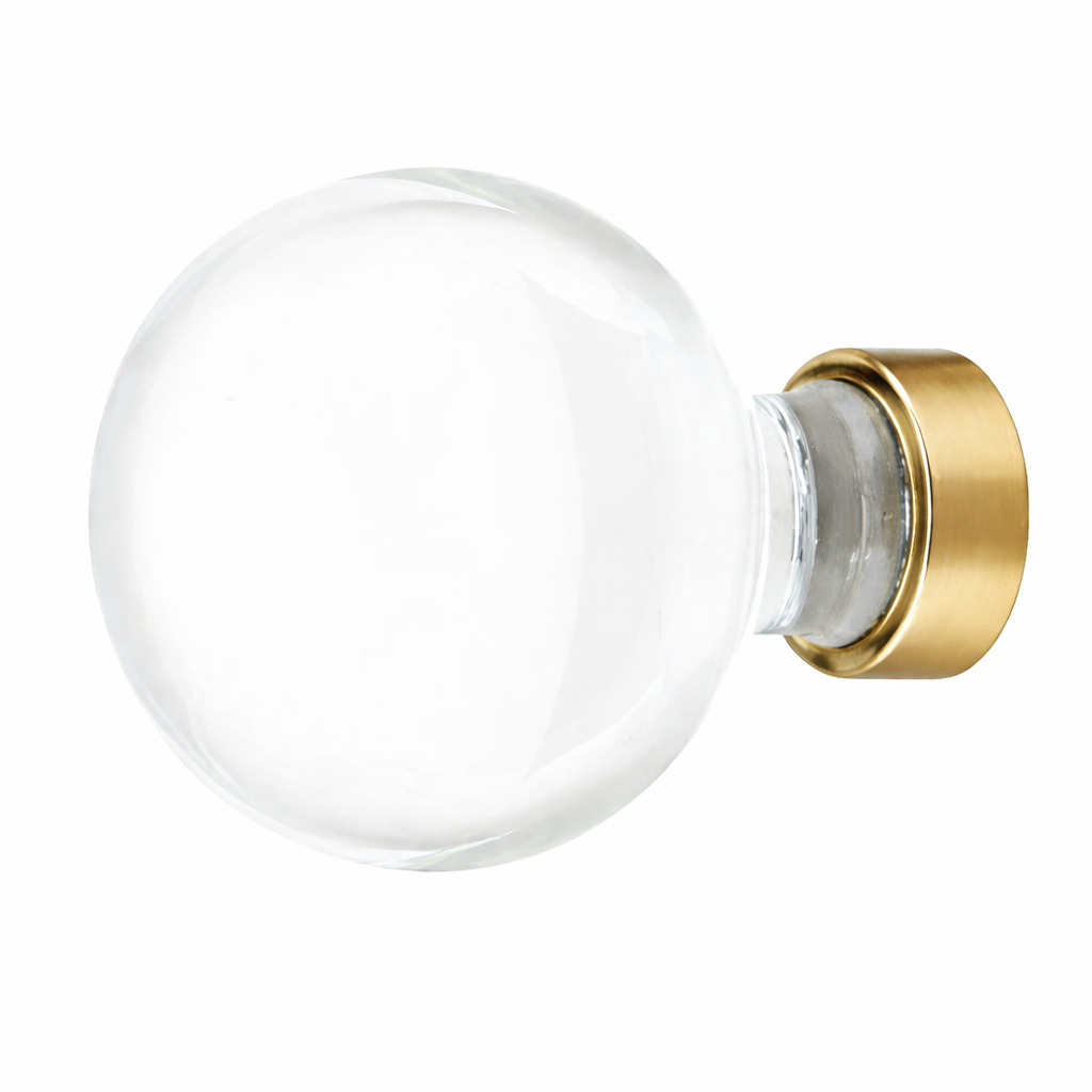 1 1/4 Inch Crystal Glass Bristol Cabinet & Furniture Knob