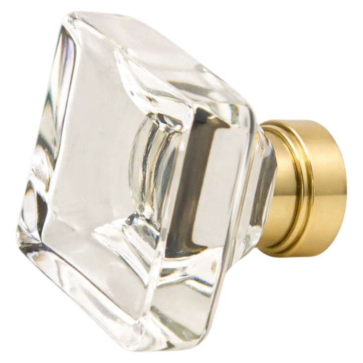 1 5/8 Inch Clear Crystal Glass Lido Cabinet & Furniture Knob