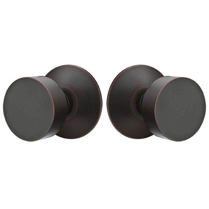 ##Antique Hardware## Solid Brass Round Door Knob Set With Modern Rosette (Several Finish Options)