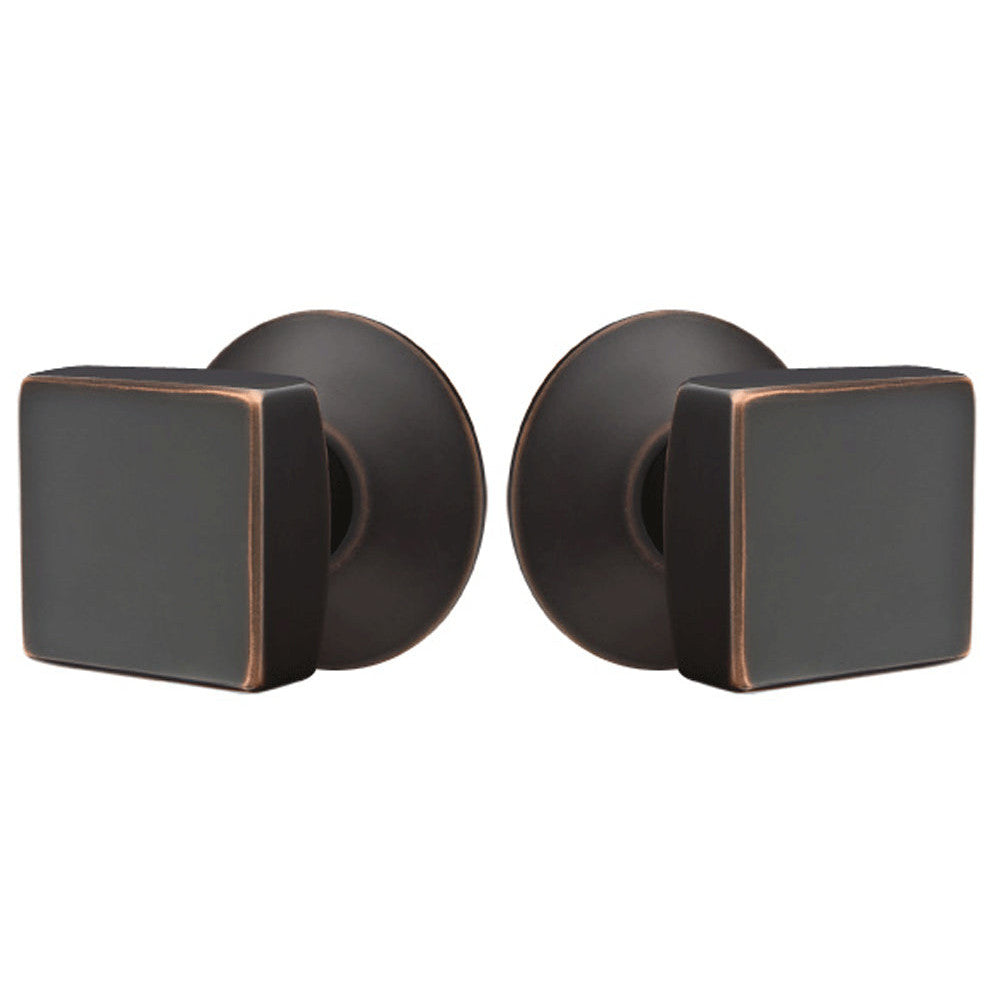 ##Antique Hardware## Solid Brass Square Knob With Modern Rosette (Several Finish Options)