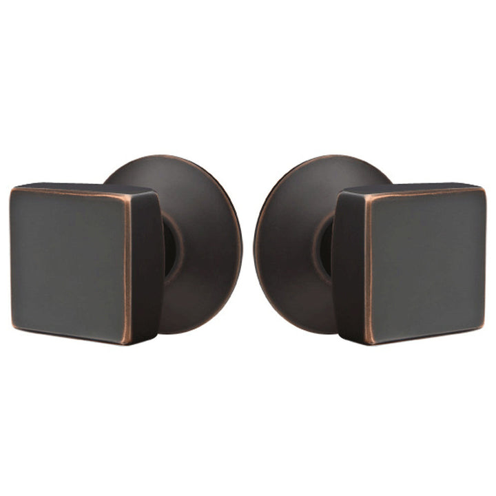##Antique Hardware## Solid Brass Square Knob With Modern Rosette (Several Finish Options)