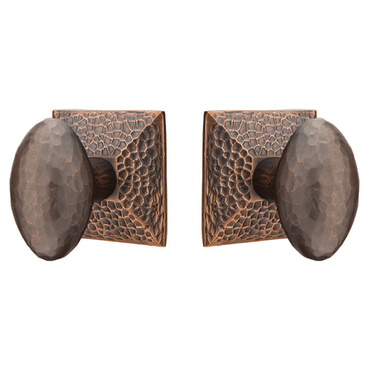 Antique Hardware Hammered Egg Knob With Hammered Rosette (Several Finish Options) EMTEK DOOR KNOB