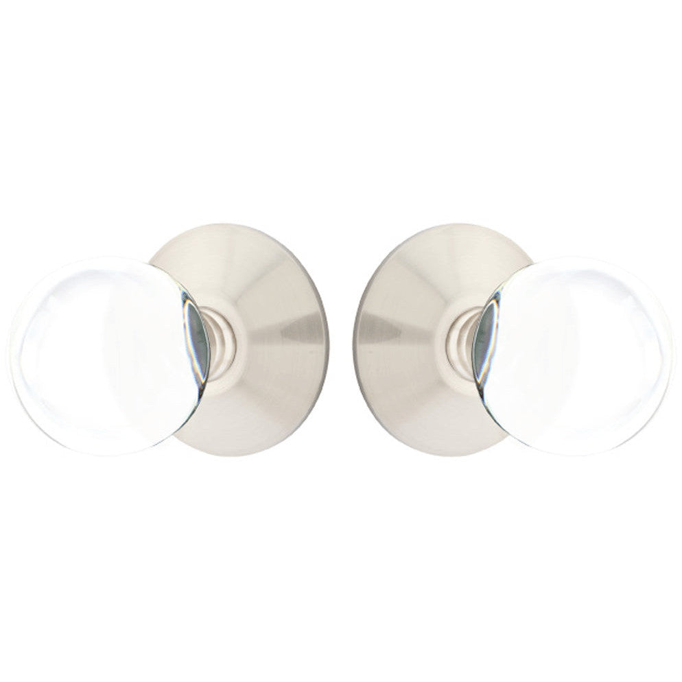##Antique Hardware## Crystal Bristol Door Knob Set With Modern Rosette (Several Finish Options)