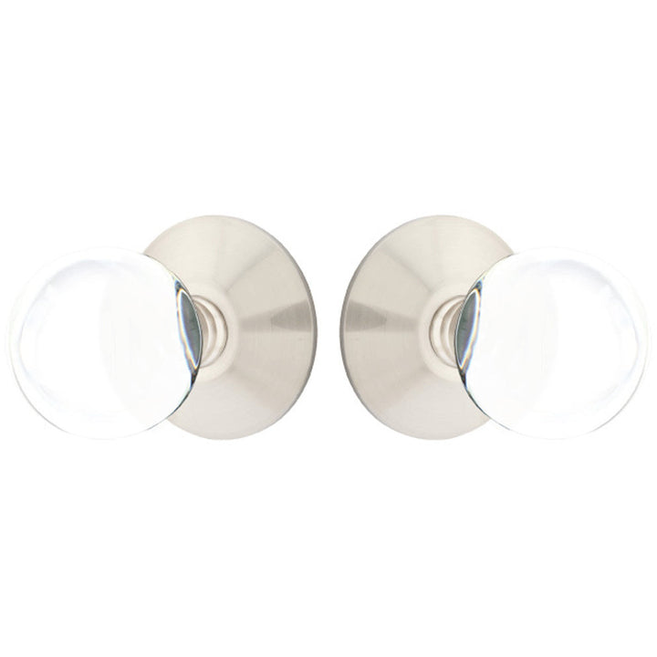 ##Antique Hardware## Crystal Bristol Door Knob Set With Modern Rosette (Several Finish Options)
