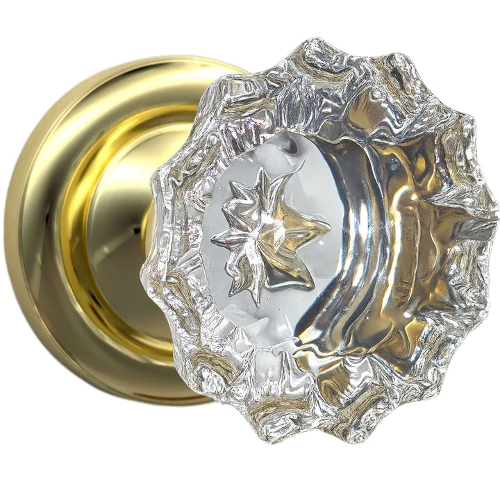 Magnifique™ Classic Door Set with Crystal Fluted Knobs (Several Finishes Available)