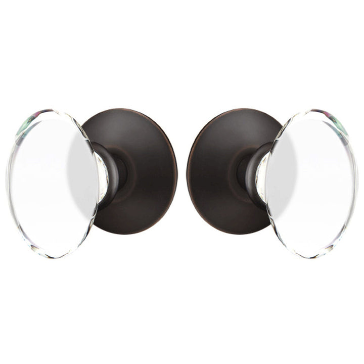 Antique Hardware Crystal Hampton Door Knob Set With Modern Rosette (Several Finish Options) EMTEK GLASS CRYSTAL HAMPTON DOOR KNOB