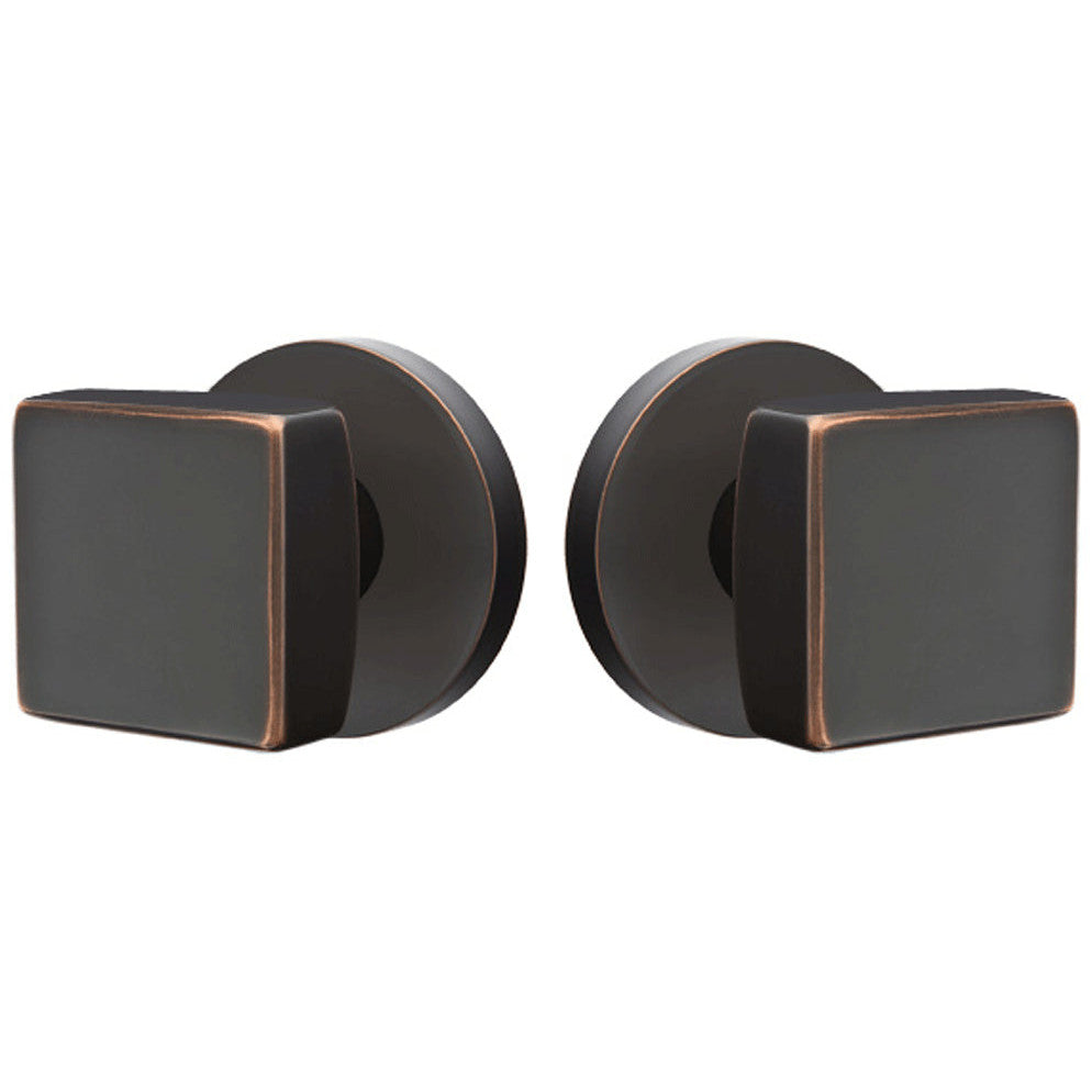 ##Antique Hardware## Solid Brass Square Knob With Disk Rosette (Several Finish Options)