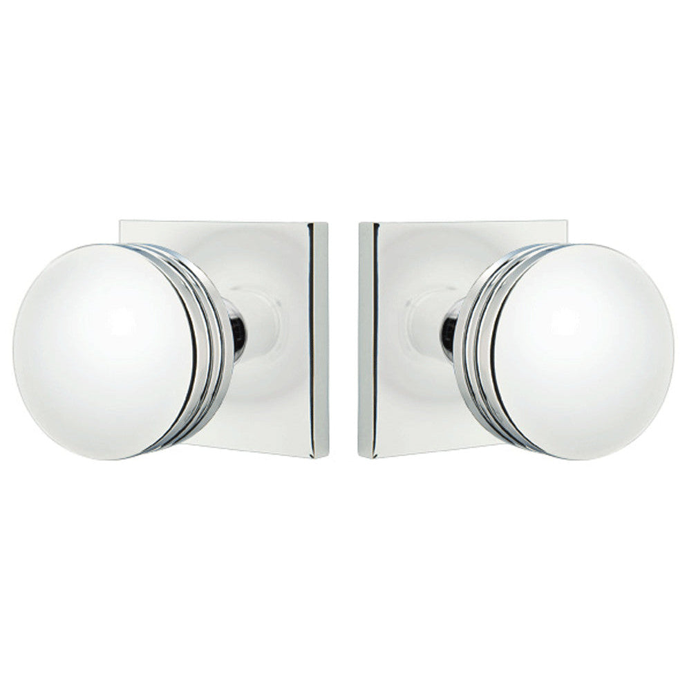 ##Antique Hardware## Emtek Solid Brass Bern Door Knob Set With Square Rosette (Several Finish Options)