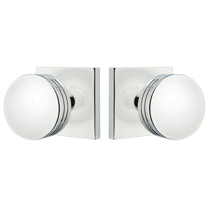 ##Antique Hardware## Emtek Solid Brass Bern Door Knob Set With Square Rosette (Several Finish Options)