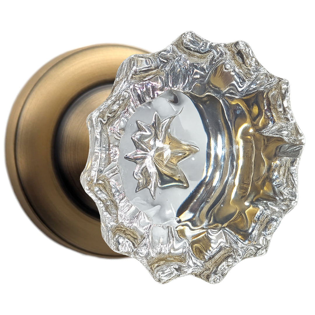 Magnifique™ Classic Door Set with Crystal Fluted Knobs (Several Finishes Available)