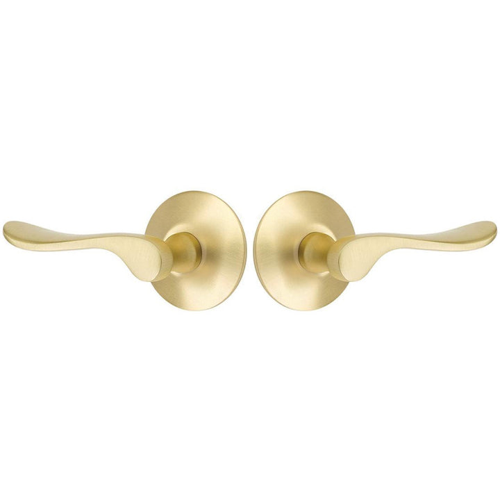 Antique Hardware Emtek Solid Brass Luzern Lever With Modern Rosette (Several Finish Options) EMTEK LEVER DOOR KNOB