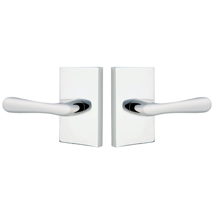 ##Antique Hardware## Solid Brass Basal Lever With Modern Rectangular Rosette (Several Finish Options)