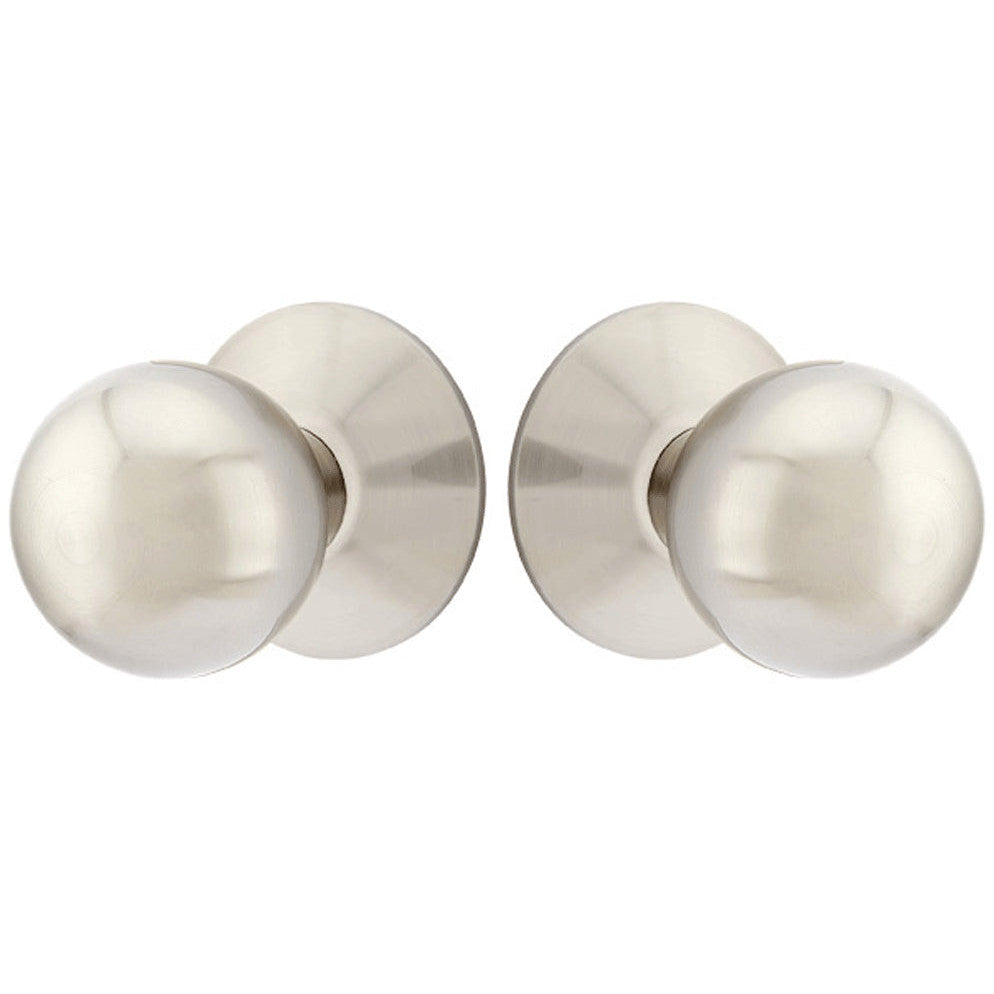 ##Antique Hardware## Solid Brass Orb Door Knob Set With Modern Rosette (Several Finish Options)