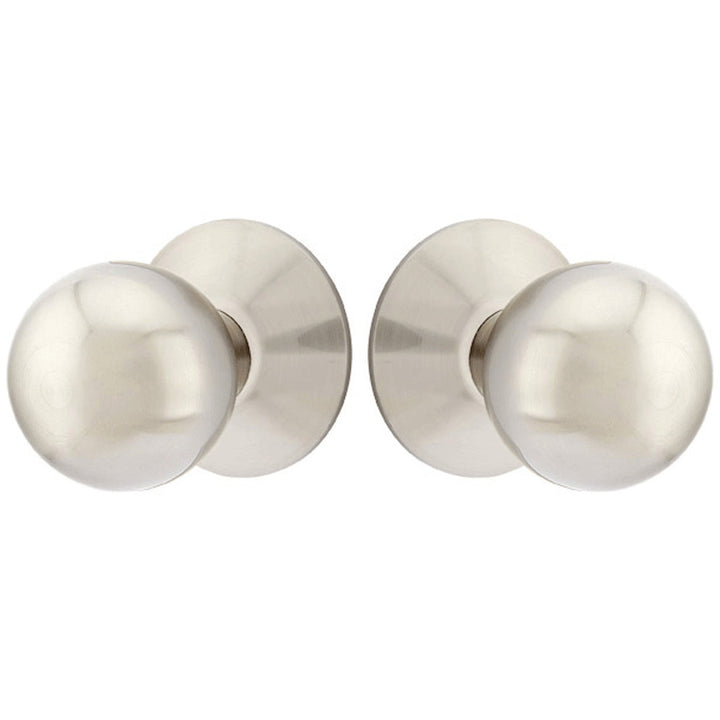 ##Antique Hardware## Solid Brass Orb Door Knob Set With Modern Rosette (Several Finish Options)