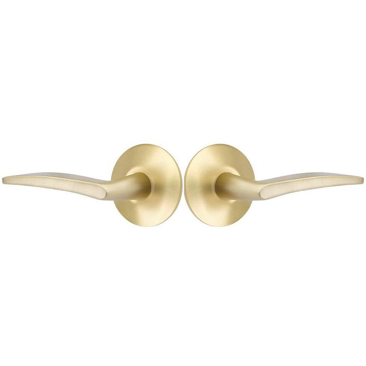 ##Antique Hardware## Emtek Solid Brass Poseidon Lever With Modern Rosette (Several Finish Options)