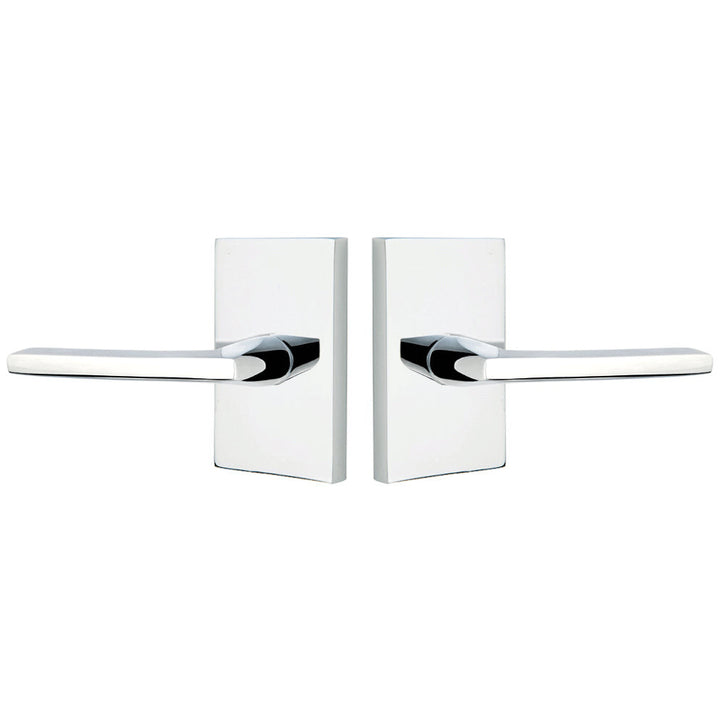 ##Antique Hardware## Emtek Solid Brass Helios Lever With Modern Rectangular Rosette (Several Finish Options)