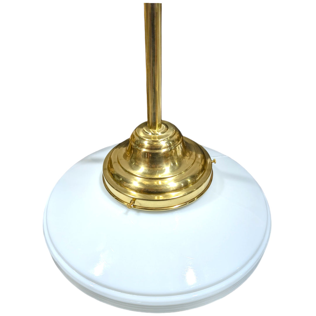 ##Antique Hardware## Large Art Deco Glass Rod Pendant Light (Several Finishes Available)