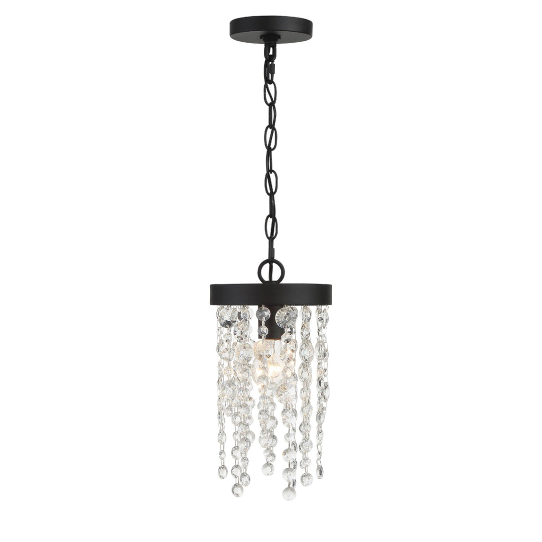##Antique Hardware## Winham 1 Light Black Forged Mini Pendant