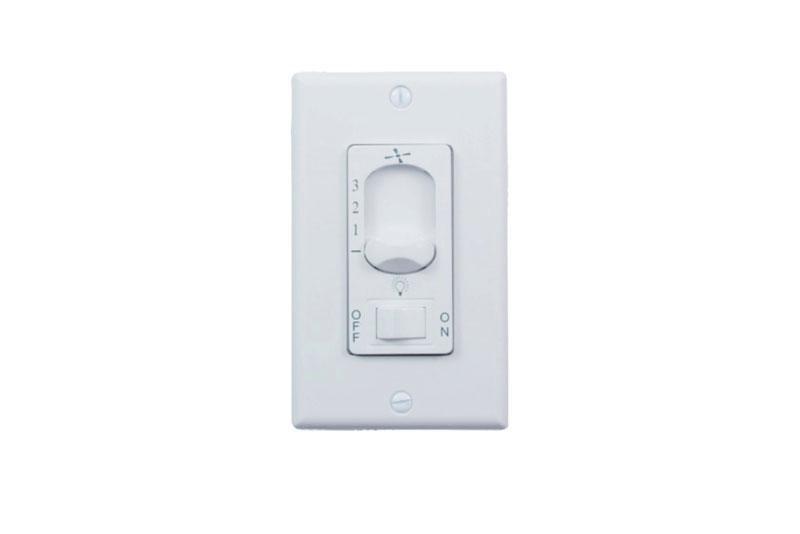 ##Antique Hardware## Dual Fan Light Wall Control WHITE