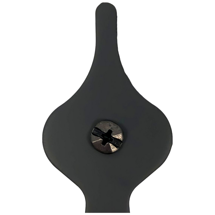 9 Inch Cast Iron Strap Hinge: Pair of Black Matte Iron Strap Hinges (Offset)