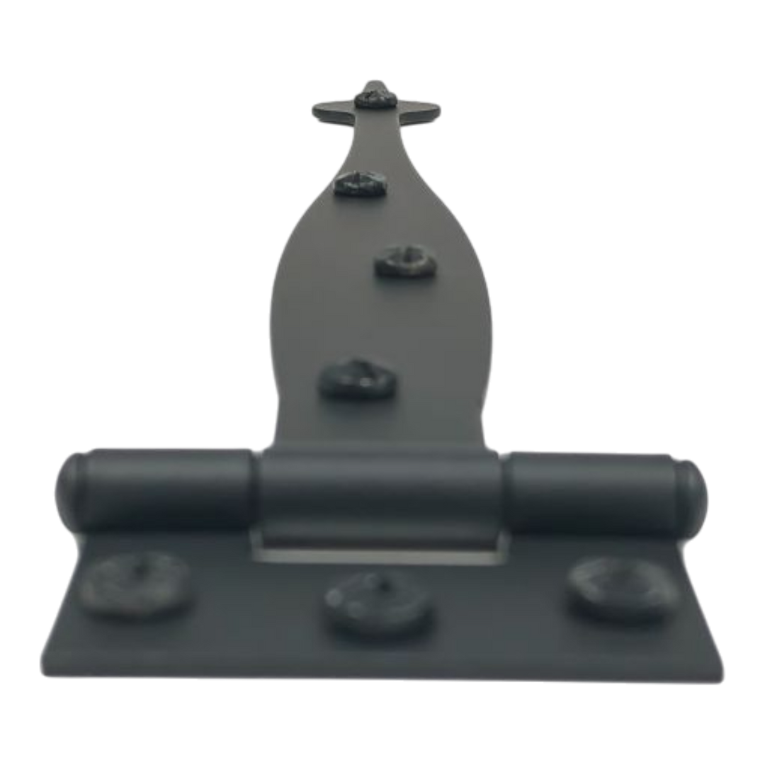 9 Inch Cast Iron Offset Spear Cabinet Strap Hinge (Pair)