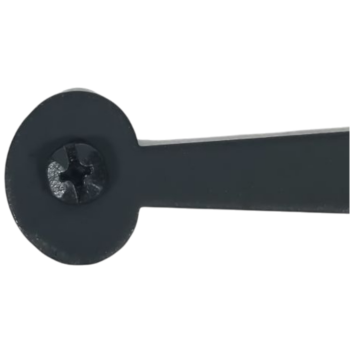 Pair 6 Inch Solid Smooth Iron Bean Tip Strap Hinges (Flush Mount)