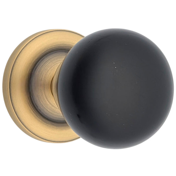 Magnifique™ Classic Door Set with Ebony Wood Knobs (Several Finishes Available)