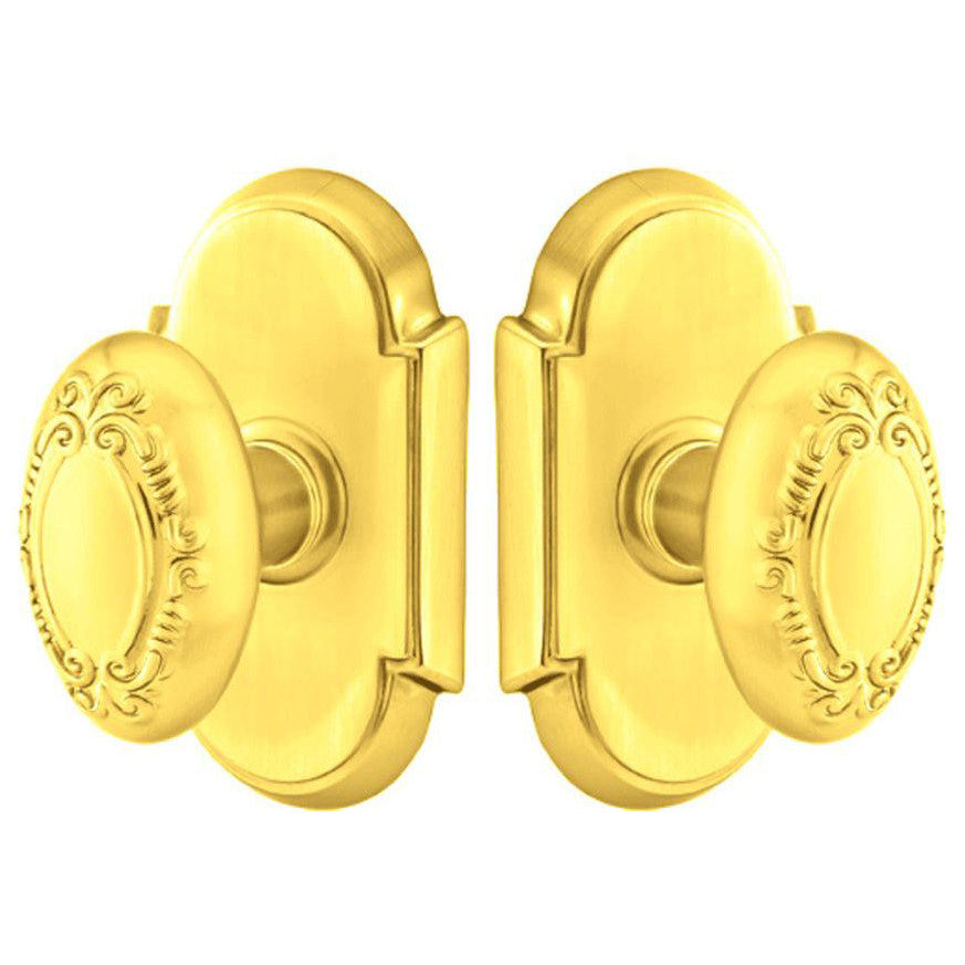 ##Antique Hardware## Solid Brass Victoria Door Knob Set With # 8 Rosette (Several Finish Options)