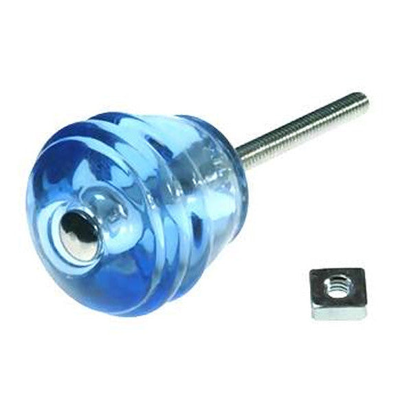 ##Antique Hardware## 1 1/8 Inch Art Deco Barrel Shape Glass Cabinet & Furniture Knobs