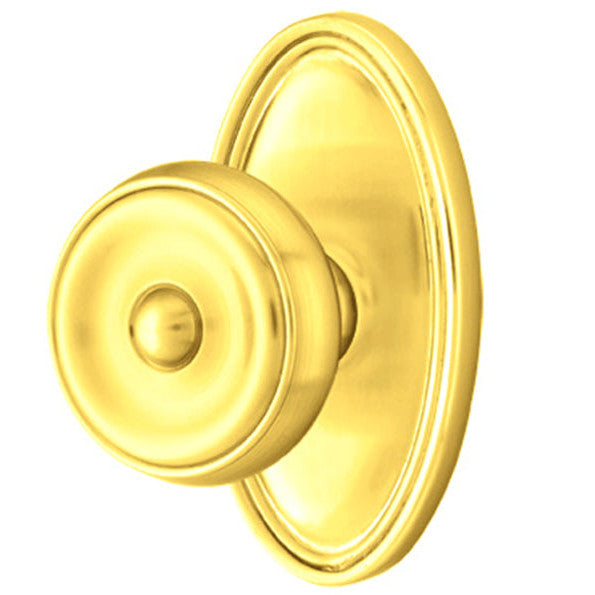 ##Antique Hardware## Solid Brass Waverly Door Knob Set With Oval Rosette (Several Finish Options)
