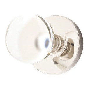 ##Antique Hardware## Crystal Bristol Door Knob Set With Disk Rosette (Several Finish Options)