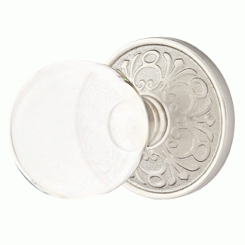 ##Antique Hardware## Crystal Bristol Door Knob Set With Lancaster Rosette (Several Finish Options)
