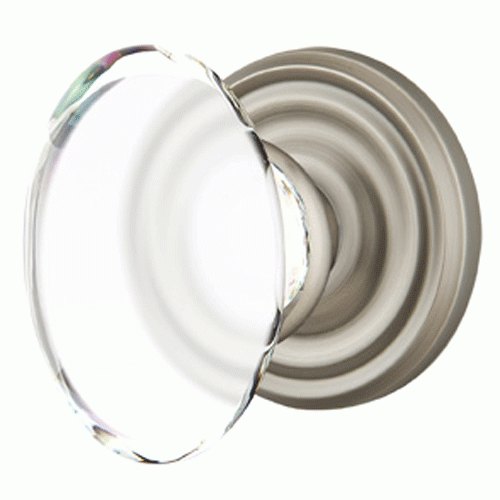 ##Antique Hardware## Emtek Crystal Hampton Door Knob Set With Regular Rosette (Several Finish Options)