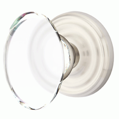 ##Antique Hardware## Emtek Crystal Hampton Door Knob Set With Regular Rosette (Several Finish Options)