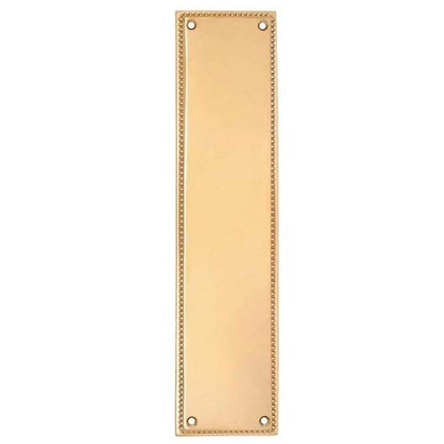 ##Antique Hardware## 12 Inch Solid Brass Knoxville Push Plate (Several Finishes Available)