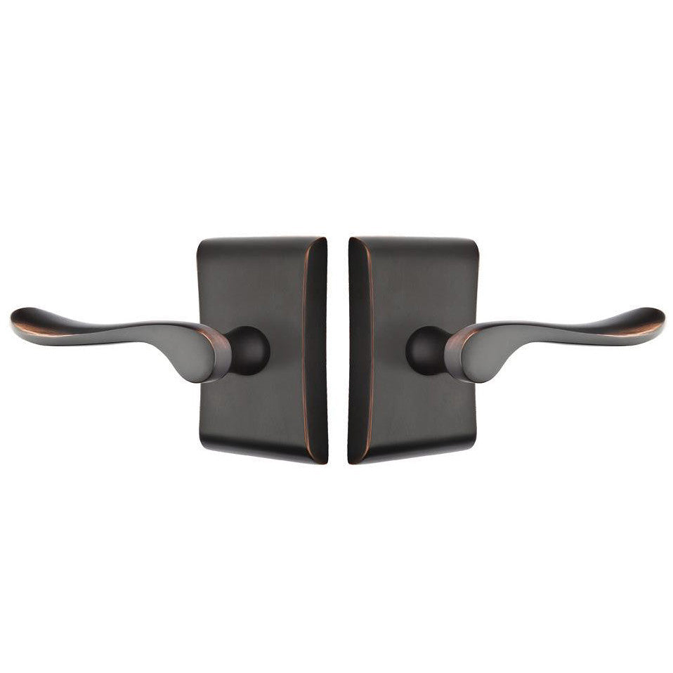 ##Antique Hardware## Emtek Solid Brass Luzern Lever With Neos Rosette (Several Finish Options)