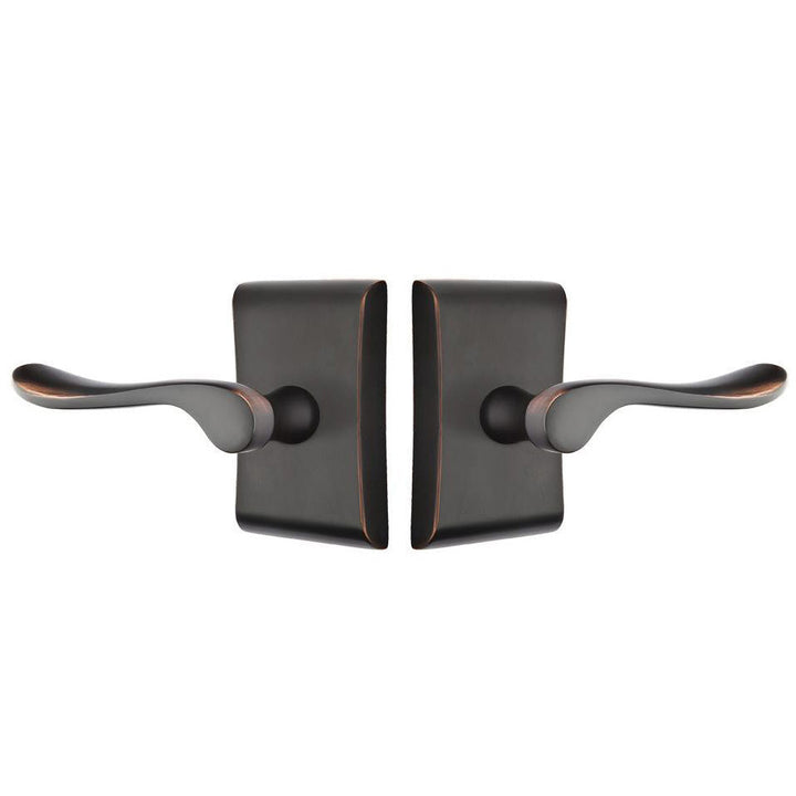 ##Antique Hardware## Emtek Solid Brass Luzern Lever With Neos Rosette (Several Finish Options)