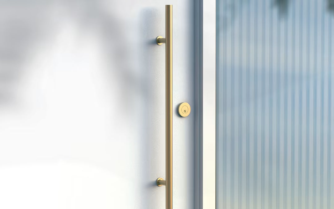 Long Round Stainless Steel Door Pull (Several Sizes & Finishes)