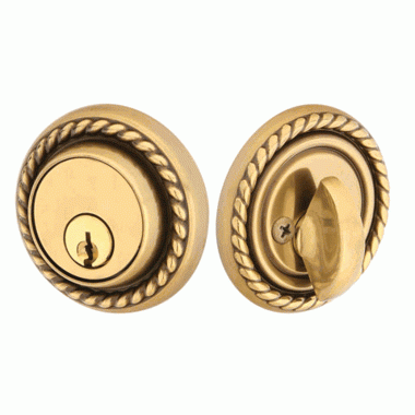 ##Antique Hardware## Solid Brass Keyed Entry Deadbolt