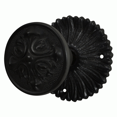 ##Antique Hardware## French Provincial Rosette Door Set with Romanesque Door Knobs (Several Finishes Available)