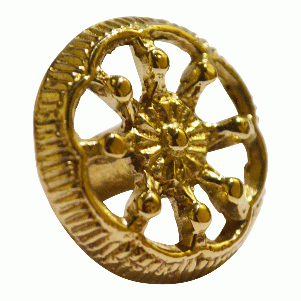 ##Antique Hardware## 1 1/4 Inch Beaded Wheel Cabinet & Furniture Knob