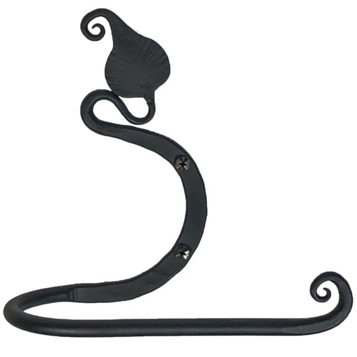 Hand Forged Leaf Bath Tissue Holder (Iron Finish)